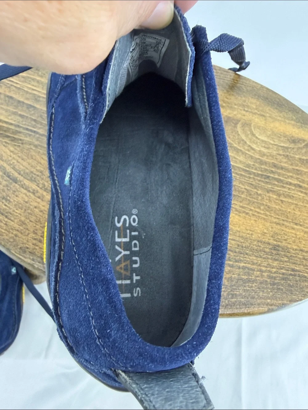 Roy Hayes Unisex Studio LaCruz Blue Suede Foot Formed Lace-up Sneakers, 41 / 42